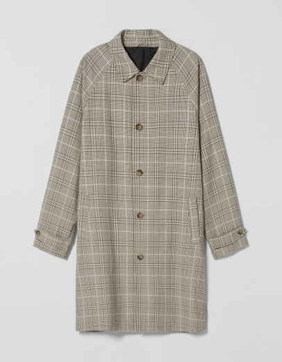 Karierter Trenchcoat